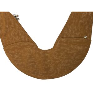 Sash Bag Classic Cognac Tan Faux Leather Crossbody Bag Adjustable Strap