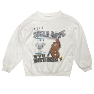 VTG 90s West Virginia Mountaineers Football Crewneck Sweatshirt Sugar Bowl