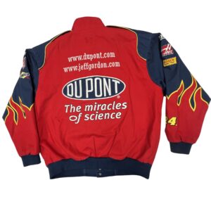 Vtg Jeff Gordon NASCAR DuPont Flame Jacket Chase Authentics + 2 Nascar Pins