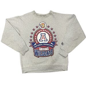 VTG 90s Starter Arizona Wildcats Final Four Crewneck Sweatshirt XL USA