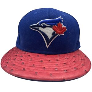 Toronto Blue Jays New Era 9FIFTY Snapback Faux Red Ostrich Brim Rare MLB Mint