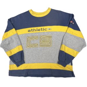 Rare VTG 90s Clipsolo Athletic System Hockey Sweatshirt Colorblock Oversized XL