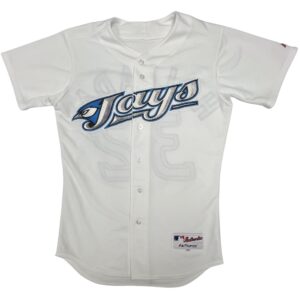 Rare Y2K Halladay#32 Blue Jays Majestic Authentic(6200) MLB Jersey White Mint USA made