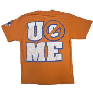 VTG 2011 WWE John Cena Never Give Up Tee Orange Cenation UCME M