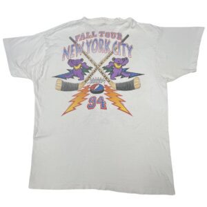 VTG 1994 Grateful Dead Minglewood Hockey Shirt Liquid Blue Steal Your Face USA