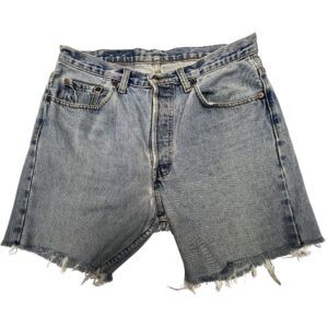 VTG Levi's 501 Cutoff Shorts W32 90s Grunge Frayed Distressed Denim Canada Made