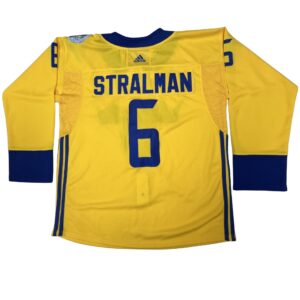 Adidas Team Sweden 2016 World Cup of Hockey Jersey MiC On-Ice Pro Fight Strap