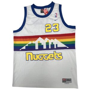 NWT VTG 2003 Nike Marcus Camby Denver Nuggets Rainbow Jersey XL +2 Deadstock NBA