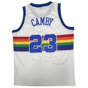 NWT VTG 2003 Nike Marcus Camby Denver Nuggets Rainbow Jersey XL +2 Deadstock NBA