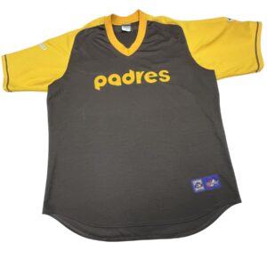 Vintage San Diego Padres Majestic Cooperstown Jersey 2XL USA Made Brown Yellow