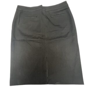 Vtg Valentino SpA Black Wool Pencil Skirt Lined Back Slit Made in Italy Sz 12