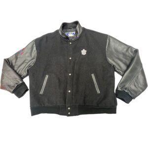 Vtg 90s Kobe Toronto Maple Leafs * Molson Canadian Wool Leather Varsity Jacket