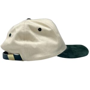 Vintage 90s The Turkey Store Promo Strapback Hat Green Suede Bill Dad Cap OS