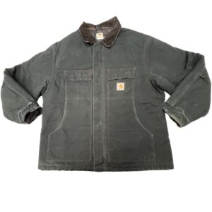 00s Vtg Y2K Carhartt C03 BLK Arctic Quilt Lined Traditional Coat Jacket 50 reg.