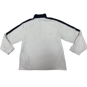 Vintage Y2K Foot Locker Quarter Zip Fleece Pullover White Navy Blue Gorpcore XL