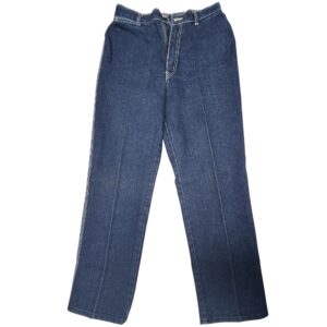 Vintage 80s PS Gitano High Waist Jeans Blue Denim White Contrast Stitch Sz 12