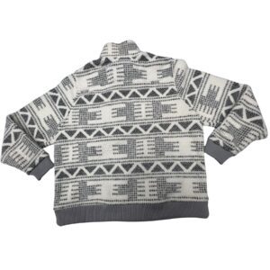 Carhartt Women's XL Sherpa Fleece Jacket Gray Aztec Geometric Full Zip OJ3913-W