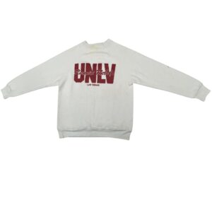80s Vintage UNLV Runnin' Rebels Sweatshirt White Las Vegas NCAA Fine Apparel Medium
