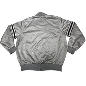 Starter Toronto Raptors Satin Jacket Silver Dino Logo Hardwood Classics NBA GIII