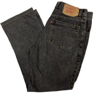 90s VTG Levi's 505 Charcoal Gray Wash Jeans W30 L34 Black Faded Denim USA Mint