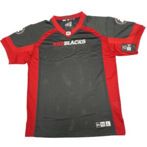 NWT New Era Ottawa Redblacks CFL Replica Home Jersey Adult Large Black Football