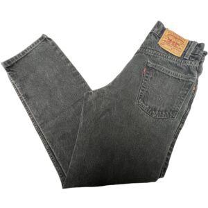 VTG 1998 Levi's 550 Relaxed Fit Tapered Jeans 31x32 Faded Black Denim Guatemala