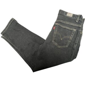 VTG Y2K Levi's 945M Women's Jeans 7M Washed Black Gray Tapered Leg Side Slit Dry