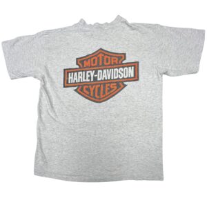 Vintage 1993 Harley Davidson Taz Looney Tunes T Shirt USA Gray Biker Rock N Roll
