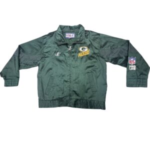 VTG 90s Green Bay Packers Logo Athletic Pro Line Jacket Mens M Nylon Windbreaker