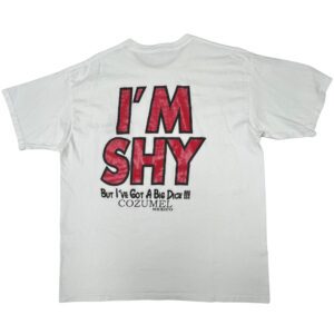 Vintage Cozumel Mexico I'm Shy Novelty T Shirt XL Yazbek Adult Humor Tourist Y2K