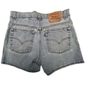 Vintage 90s Levi's Black Tab Denim Shorts Made USA Button Fly Light Wash