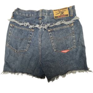 90s VTG No Excuses Denim Shorts High Rise Cutoff Frayed Hem Femme Fatale 11/12