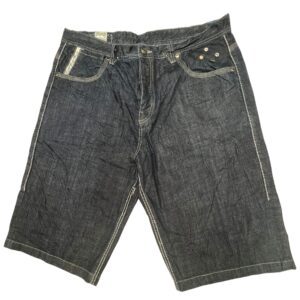 Vintage Parish Nation Y2K Raw Denim Jorts Baggy Skate Shorts Size 40 Dark Wash