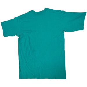 Vintage 90s BRAT Living In Attitudes T Shirt USA Made Single Stitch Teal Mens L