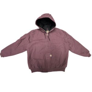 Vintage Carhartt WJ130 DPM Active Jacket XXL 20 Deep Plum Sandstone Hood Mexico Made