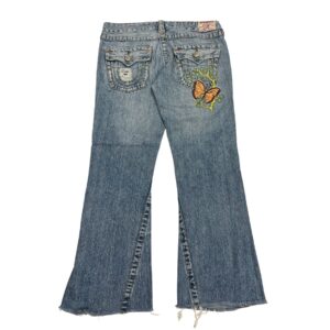 Y2K GODDESS VIBES! True Religion Woodstock Patchwork Flare Jeans - Made in USA Sz 28