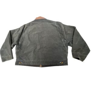 Vintage 90s Carhartt J97 BLK Detroit Jacket Blanket Lined Distressed Faded Black