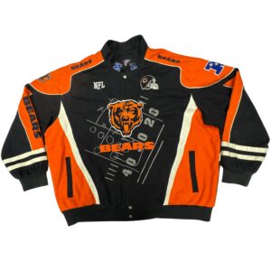 Vintage Chicago Bears NFL Jacket 6XL Playbook Spellout Embroidered Football coat