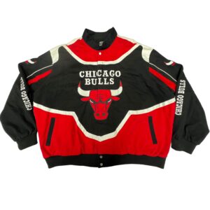 G-III Vintage Chicago Bulls NBA Heavy Cotton Jacket 6XL Big Carl Banks Spellout