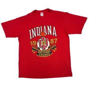 80s Vintage Indiana Hoosiers NCAA Champions Single Stitch Basketball USA Tees XL