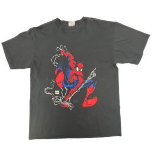 Vintage 1997 Spider-Man Marvel Comics T-Shirt XL Black 90s Mark Athletic Graphic