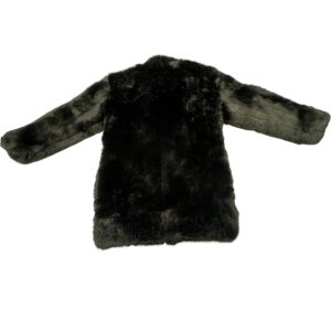Artisan De Luxe Black Shaggy Faux Fur Coat Jacket Womens S Mob Wife Boho Y2K
