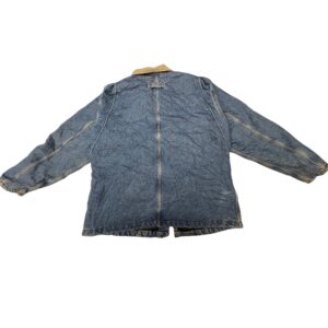 Vintage Dickies Denim Chore Coat Jacket XL Stonewash Blue Corduroy Collar Y2K