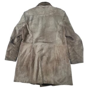 70s Montreal Leather Garment Suede Jacket Mens Camel Faux Fur Collar Made Canada