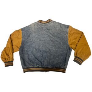 Vintage Dunbrooke Denim Varsity Jacket XXL Modine Corporate Workwear Bomber 90s