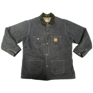 00s VTG Carhartt C02 MDT Chore Coat XL Tall Navy Blanket Lined Canvas Y2K 2006