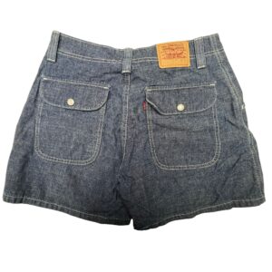 Vintage Levi's Utility Carpenter Denim Shorts Womens High Waist Blue Made Brazil