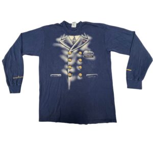 Vintage 1998 Titanic Ship's Officer T-Shirt L Long Sleeve FOTL Heavy Cotton USA 90s