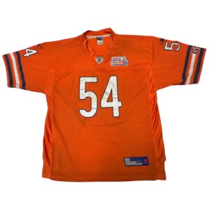 00s VTG Reebok Authentic Brian Urlacher Bears Jersey 52 Orange Super Bowl XLI
