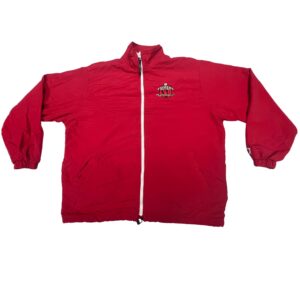 Vintage Boathouse Fishers Rugby Jacket Men's L Red Windbreaker Made in USA